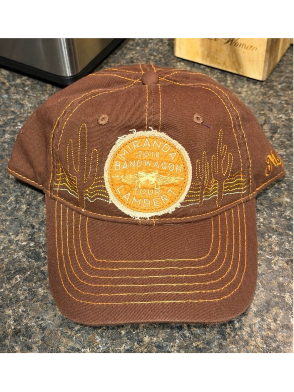 New Miranda Lambert Bandwagon Tour Brown Orange Baseball Cap Hat